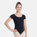 So Danca SL26 Short Sleeve Leotard (Child Sizes) - Black